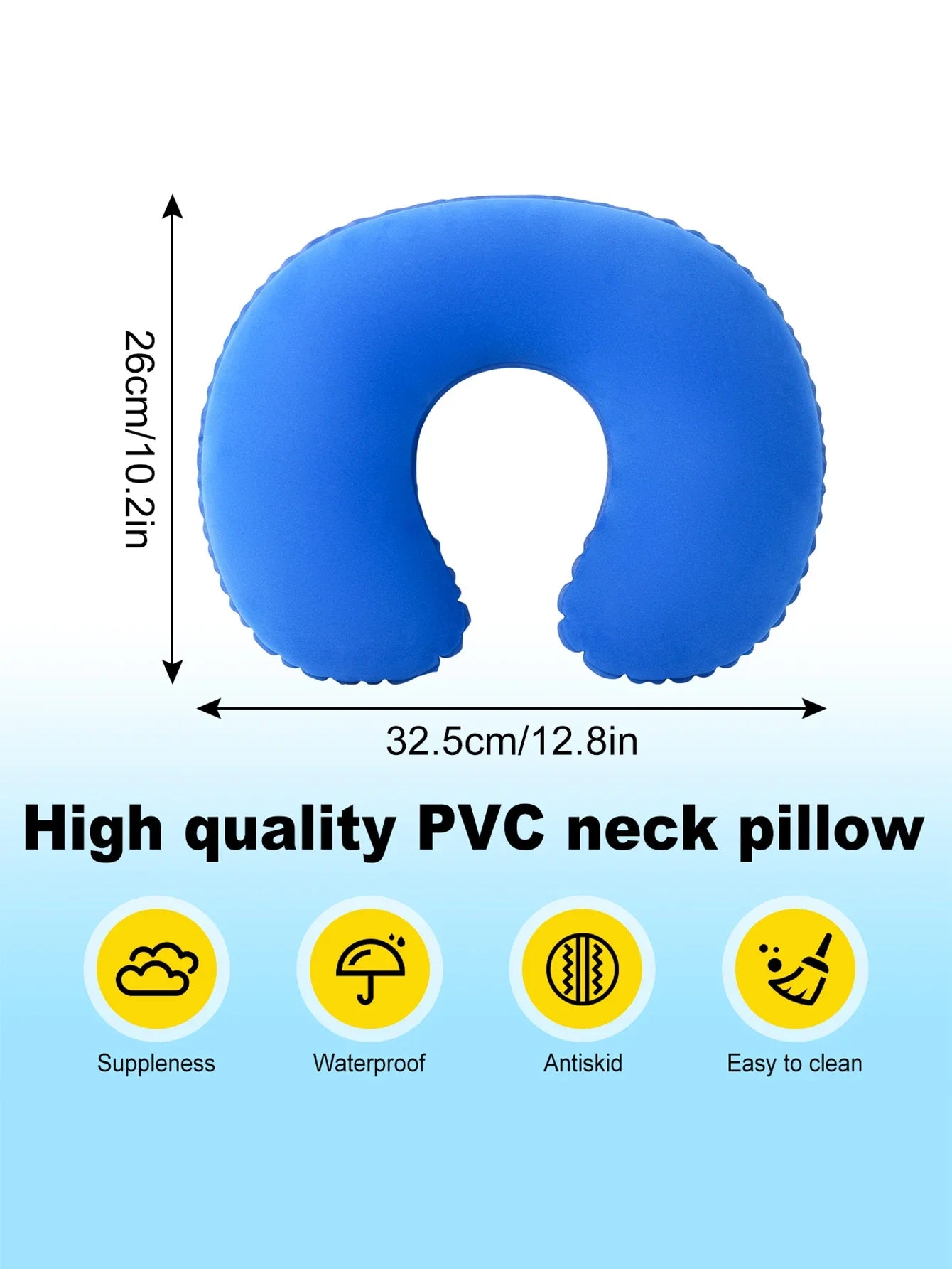 Inflatable U-Shaped Travel Neck Pillow 2 Pack – Foldable