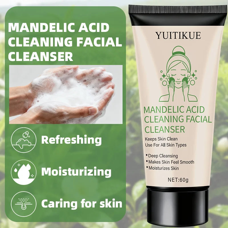 Mandelic Acid Facial Cleanser 60g | Deep Clean & Oil Control Facial Cleanser Peaceful Pleasures Health and Wellness