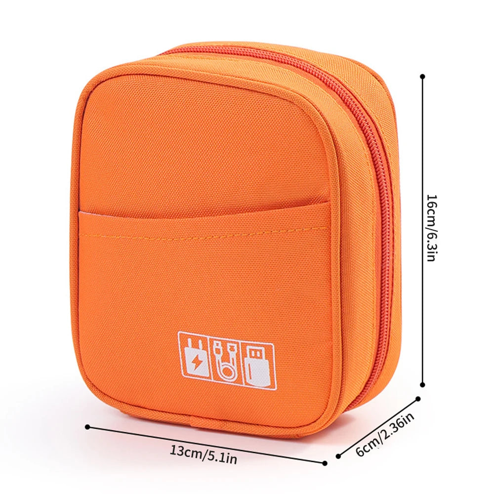 Waterproof Portable Cable Organizer Bag - Travel Digital Accessories Pouch for USB Power Bank Earphones Storage Case with Zipper Peaceful Pleasures Health and Wellness