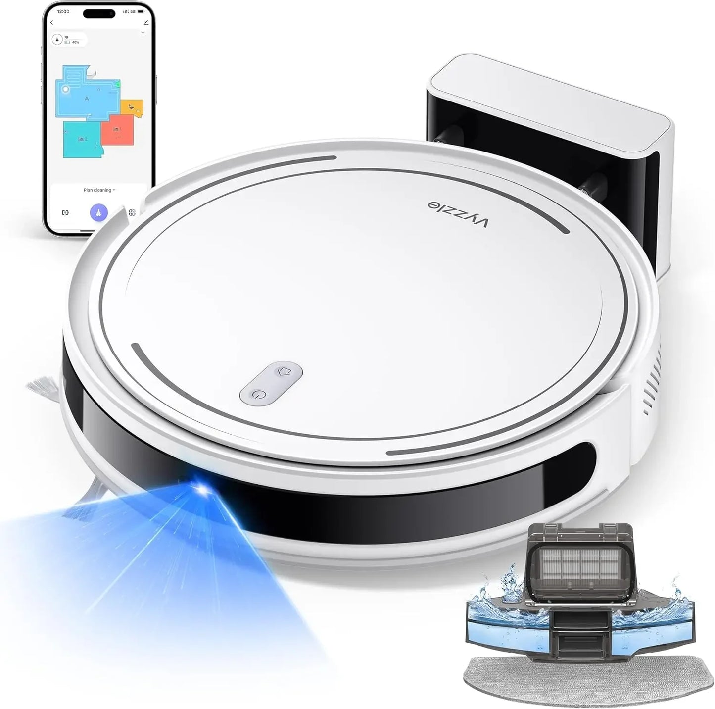Smart Robot Vacuum & Mop – 5000Pa, LiDAR, 150-Min, Alexa & App Peaceful Pleasures Health and Wellness United States