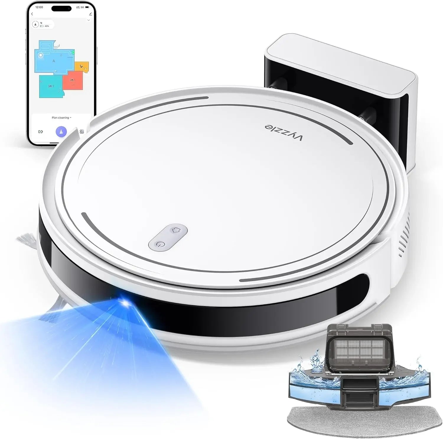 Smart Robot Vacuum & Mop – 5000Pa, LiDAR, 150-Min, Alexa & App Peaceful Pleasures Health and Wellness United States