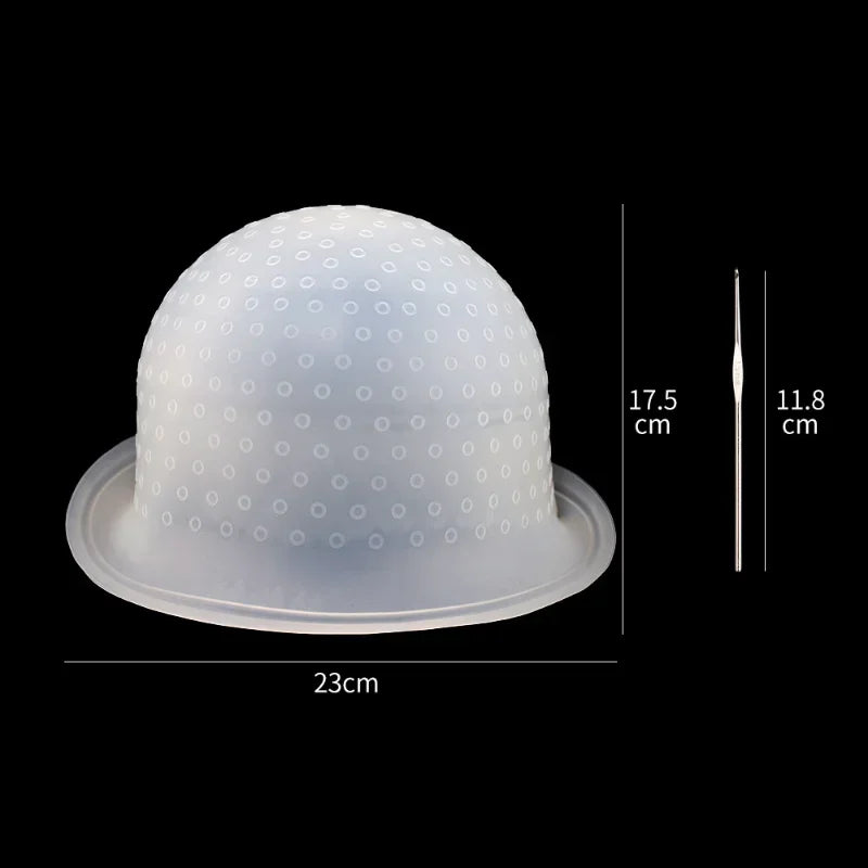 Silicone Hair Highlighting Cap with Hook Needle | Reusable