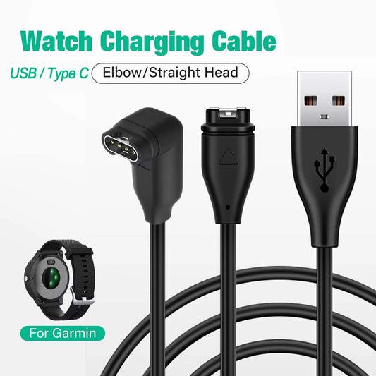USB Type A/C Magnetic Charger Cable For Garmin Fenix 5 5S 5X Plus 6 6S 6X Pro 7 7S 7X Forerunner 45 55 165 255 945 965 245 Music Peaceful Pleasures Health and Wellness
