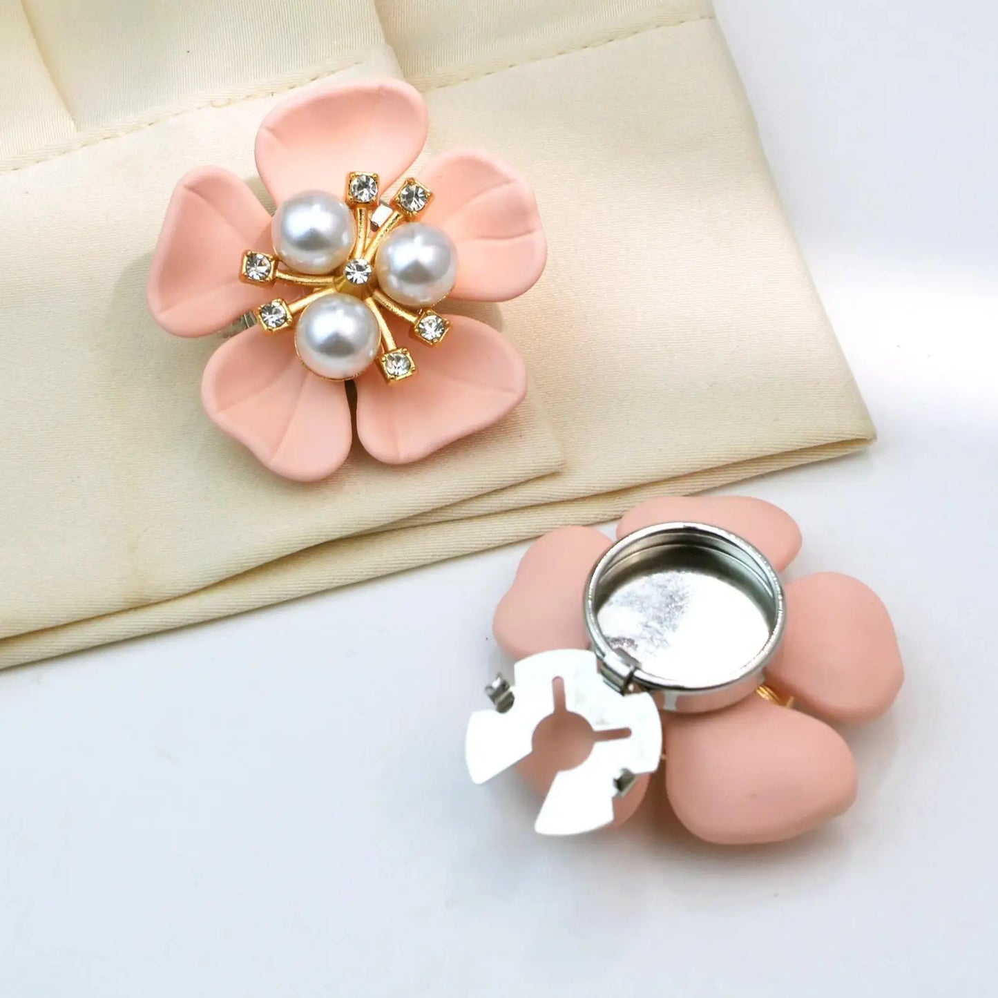 Button Covers for Women Blouses Floral Pearl Fancy Accessories Rhinestone Button Covers for Women for Dress Tuxedo Blouses Peaceful Pleasures Health and Wellness