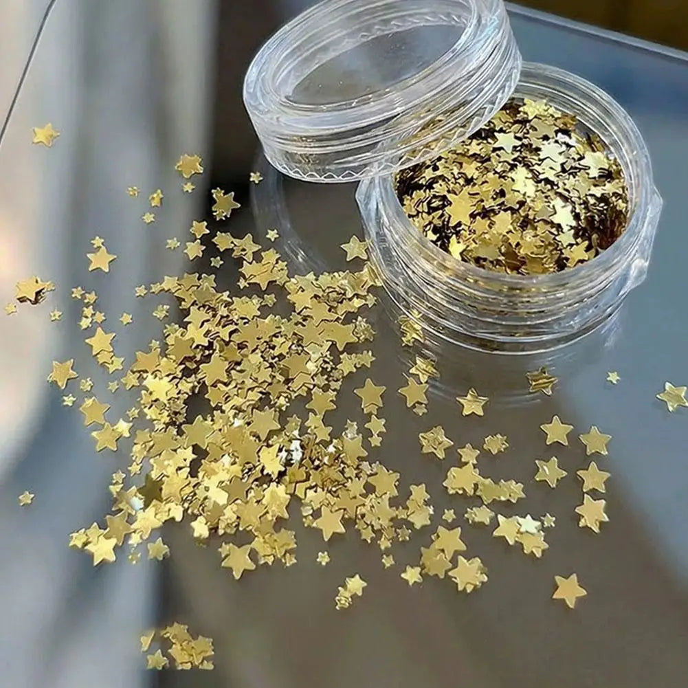 Silver Star Nail Glitter Sequins – Sparkling Flakes for Nail Art