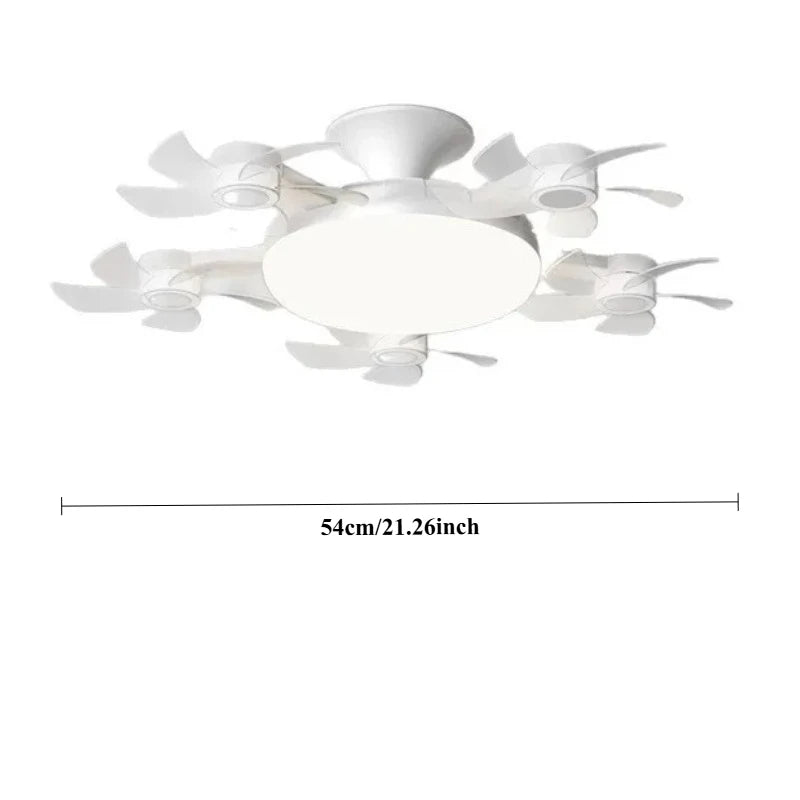 Remote Control LED Ceiling Fan Light – Dimmable Multi-Color