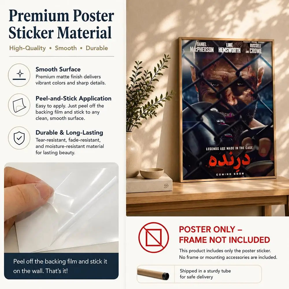 Movie-Beast HD Self-Adhesive Waterproof Wall Art Poster Wall Art Poster Peaceful Pleasures Health and Wellness