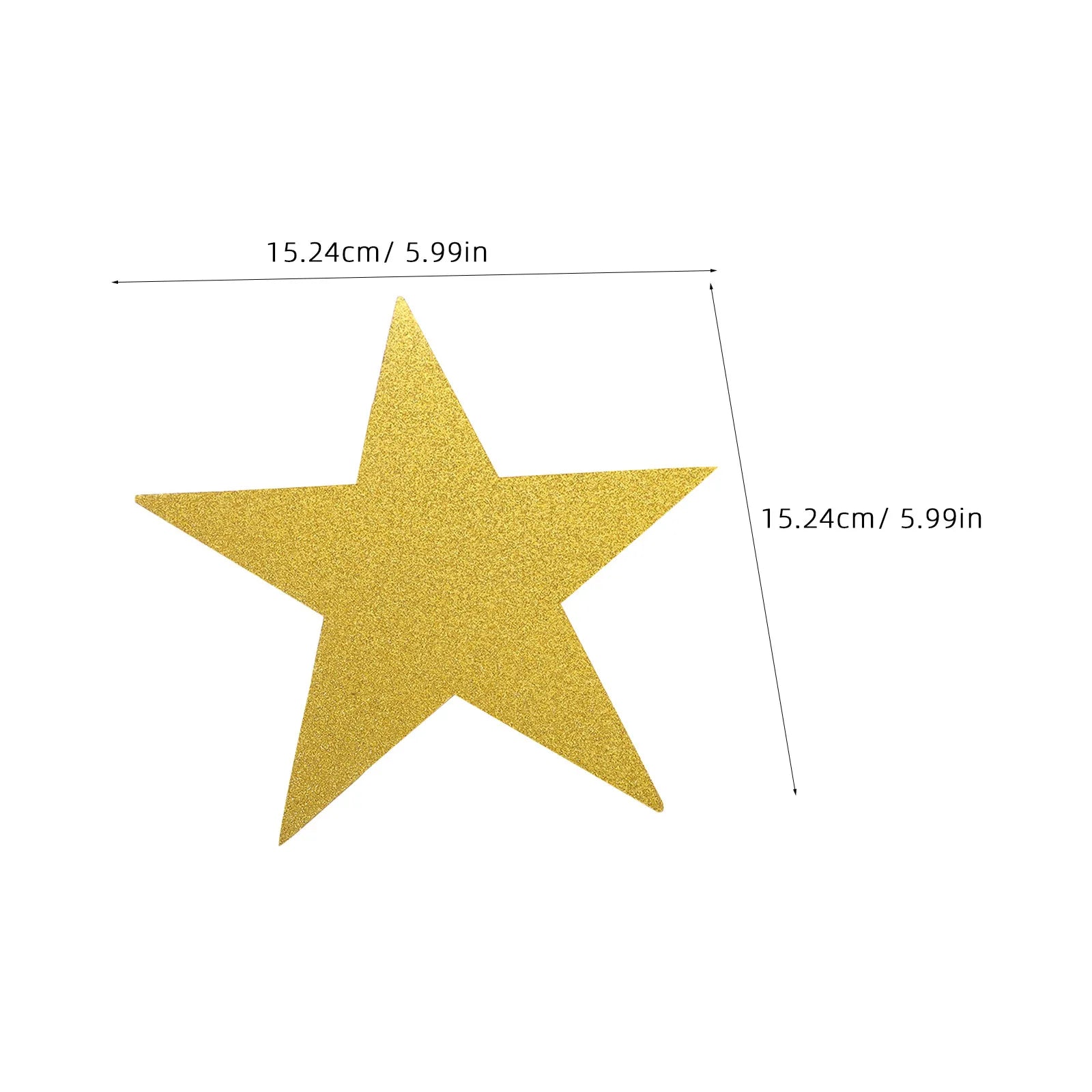 24Pcs Gold Glitter Paper Star Cutouts Large Double Sided Star Decorations Bulletin Board Classroom Party Supplies Peaceful Pleasures Health and Wellness