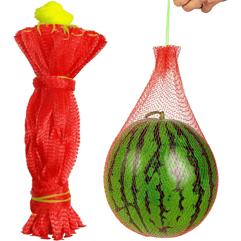 100-Pack Nylon Garden Netting Bags – Vertical Watermelon Support