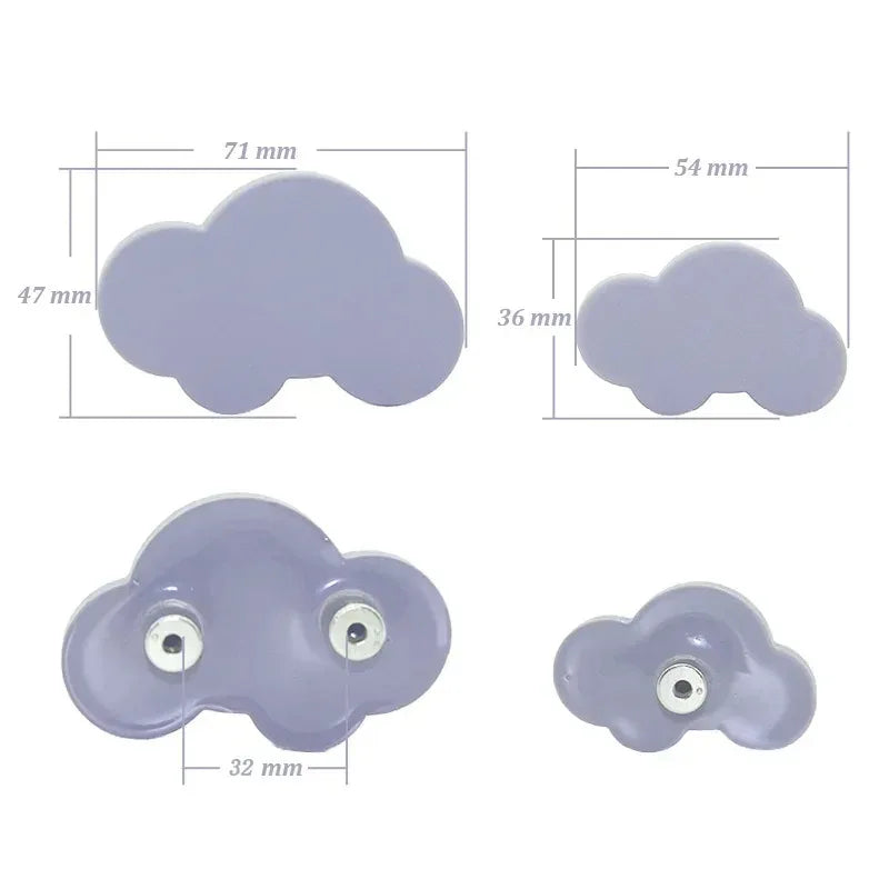Cartoon Cloud Cabinet Knobs & Drawer Pulls for Kids' Rooms