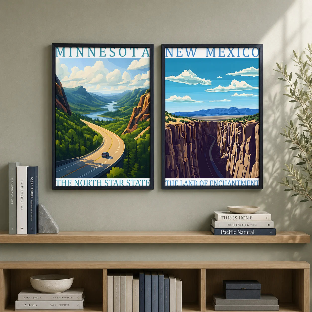 US State Travel Landscape Canvas Wall Art Poster Print Canvas Wall Art Print Peaceful Pleasures Health and Wellness