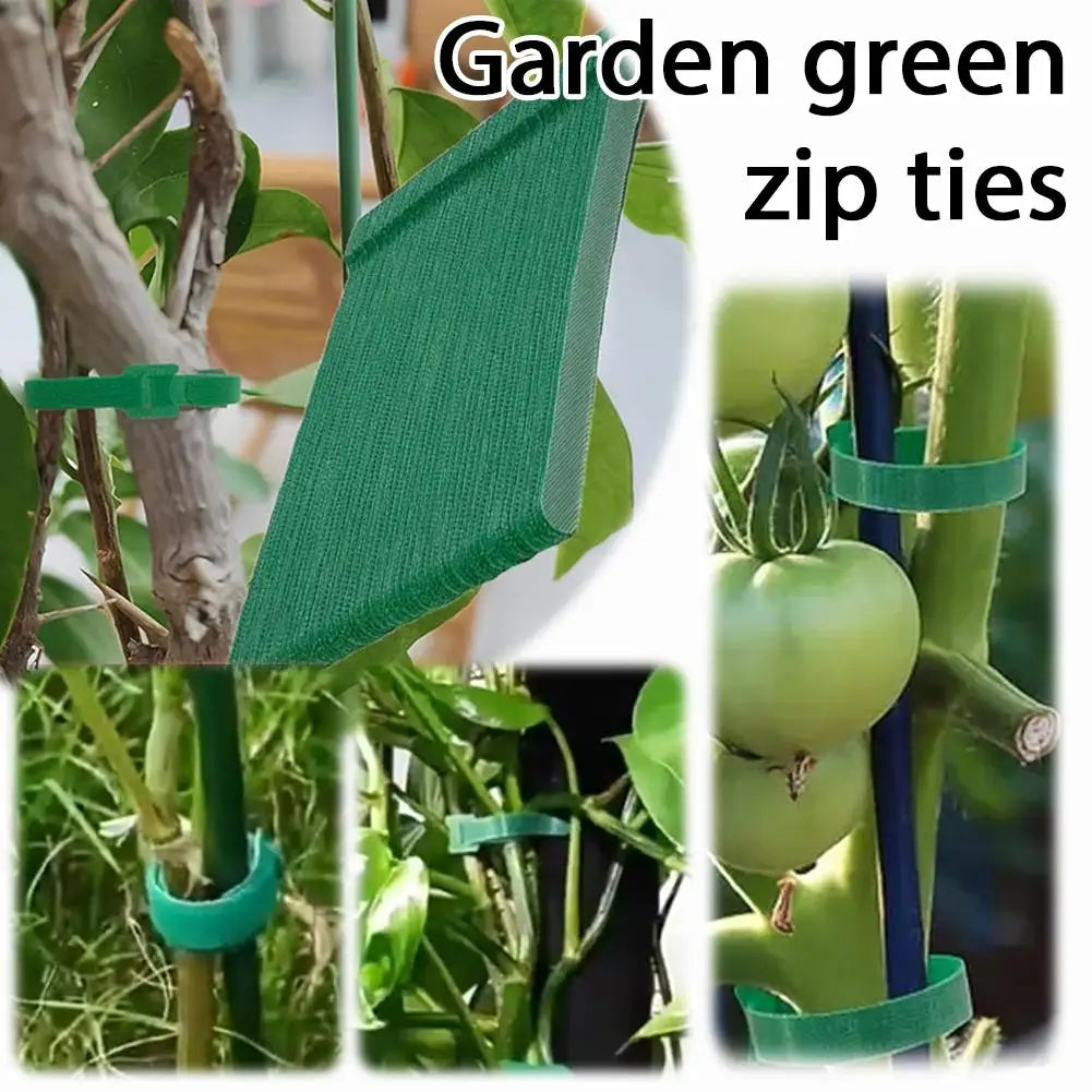 100pcs Green Nylon Cable Ties Garden Wire Organizer for Data Cables Home Office Cable Management Tools Peaceful Pleasures Health and Wellness