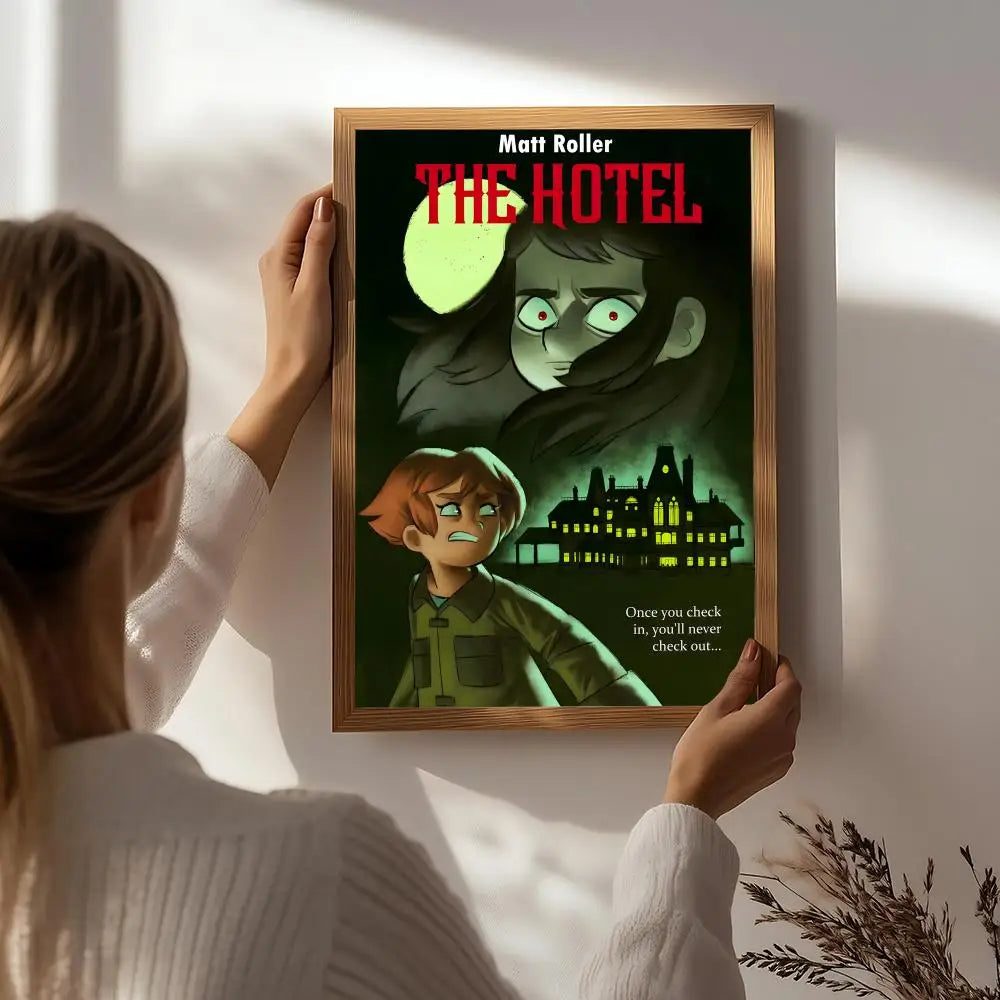 Haunted Hotel Game Poster – HD Waterproof Self-Adhesive Wall Art Wall Art Poster Peaceful Pleasures Health and Wellness White2 50X70cmNoframe