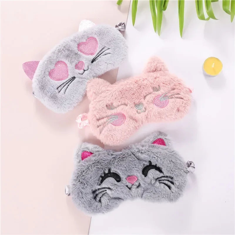 Plush Koala Rabbit Sleep Mask – Soft Cotton Eye Cover