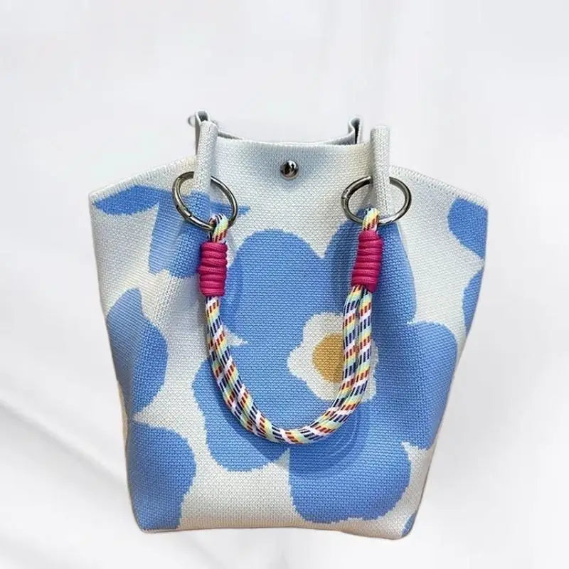 Cute Knitted Handbag with 3D Magnetic Snap | Women's Clutch