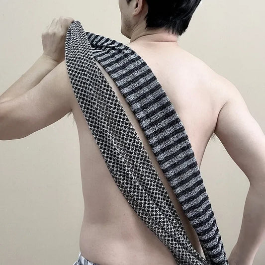 Ultra-Long Exfoliating Back Scrubber | Silver-Ion Bath Towel Exfoliating Back Scrubber Peaceful Pleasures Health and Wellness