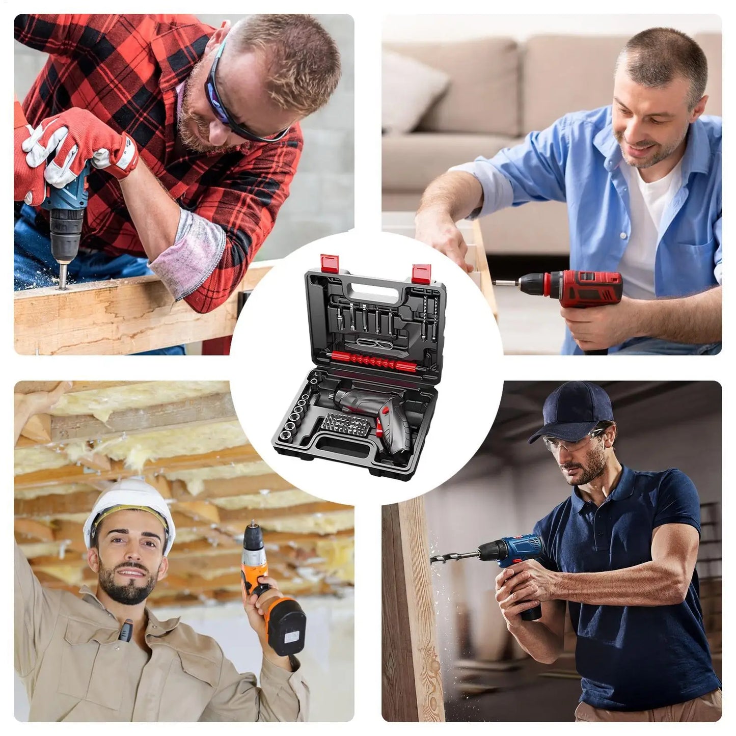 Rechargeable Cordless Screwdriver | Quiet Anti-Slip Grip
