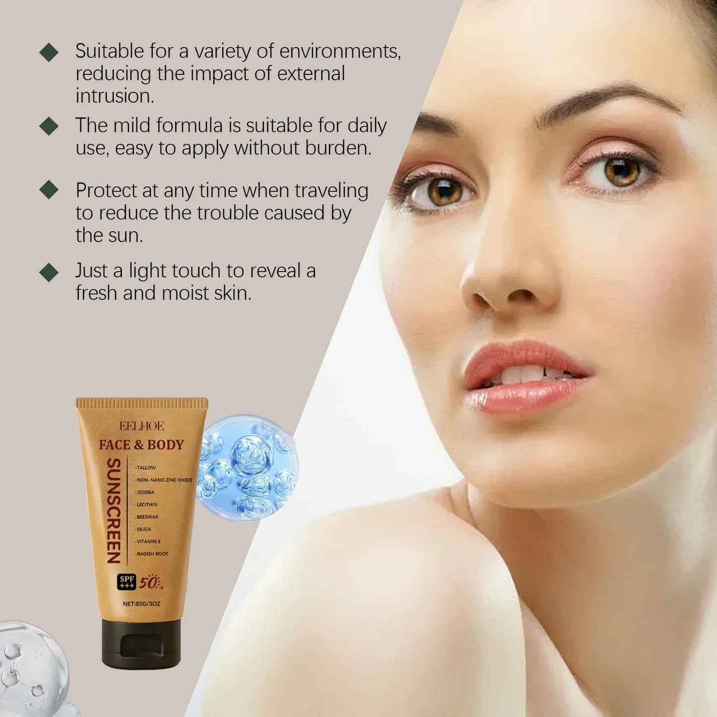 EELHOE Cow Fat Protective Cream – UV Protection & Moisturizer