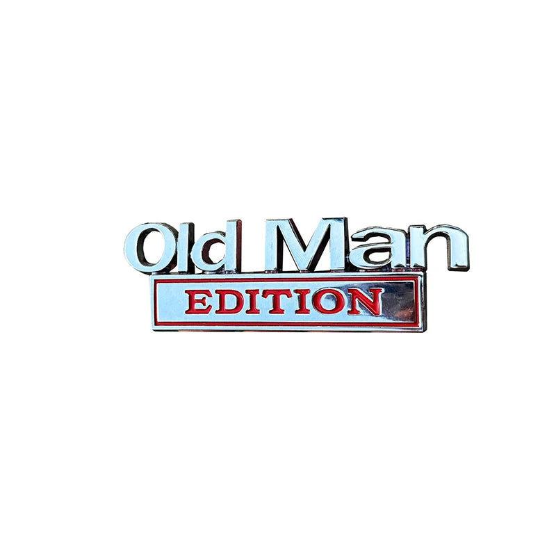 Old Man Edition 3D Chrome Car Emblem Badge | Waterproof Decal