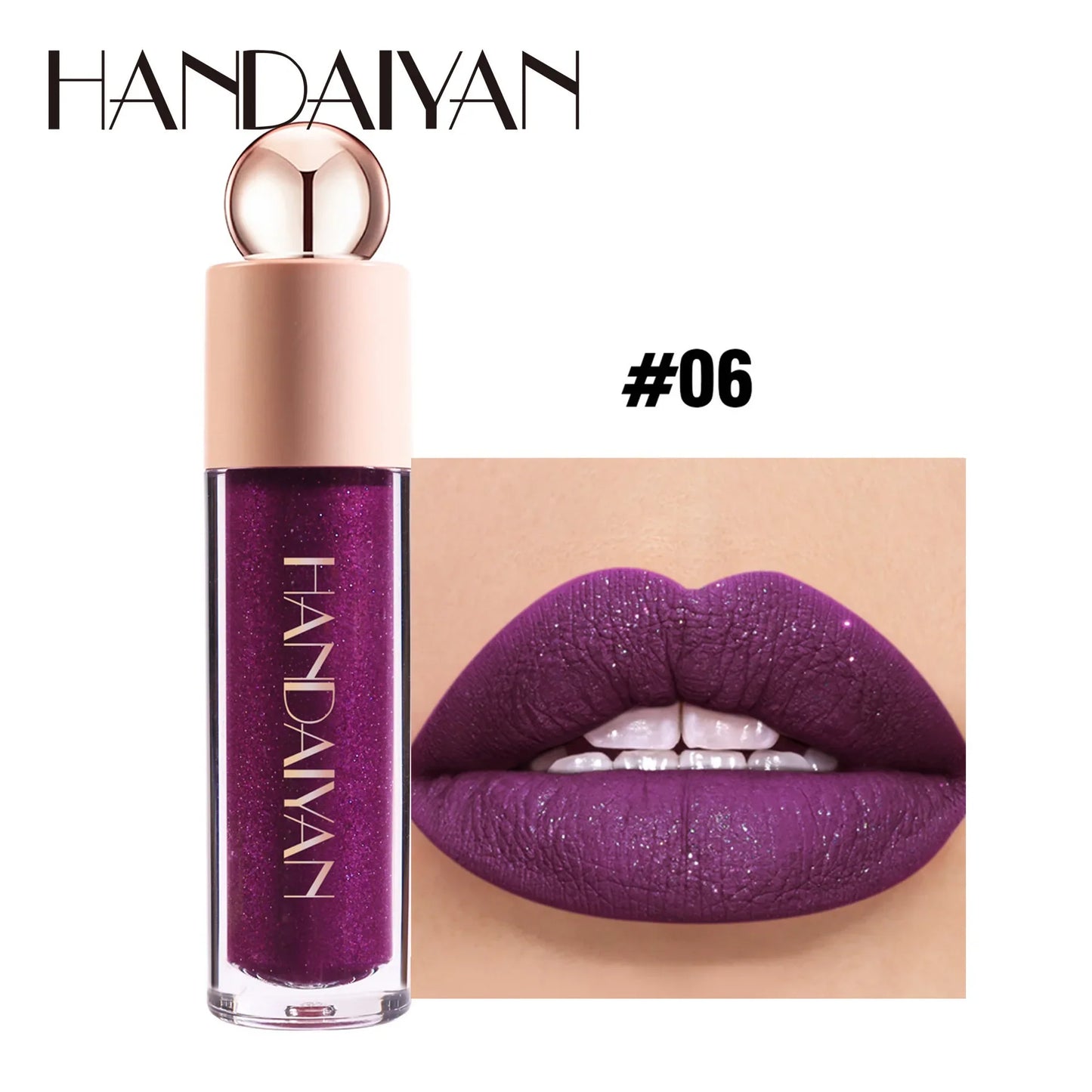 Handaiyan Shimmer Lip Gloss – Matte, Waterproof & Hydrating