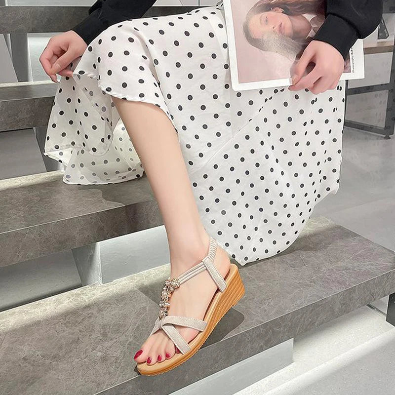 Women's Bohemian Platform Beach Sandals – Retro Ethnic Style Women's Platform Sandals Peaceful Pleasures Health and Wellness