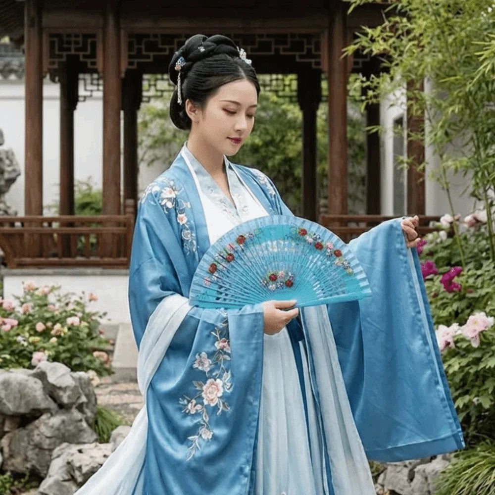 Hand-Painted Chinese Folding Fan | Decorative Antique Style