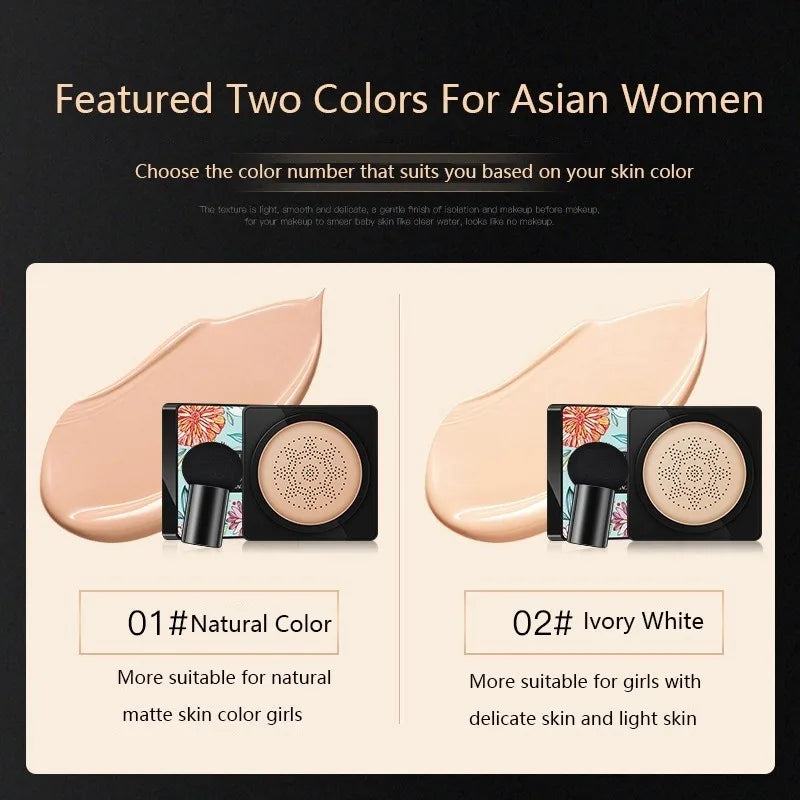 Air Cushion Foundation Concealer Whitening Liquid foundation Waterproof Brighten Face Base Makeup Peaceful Pleasures Health and Wellness