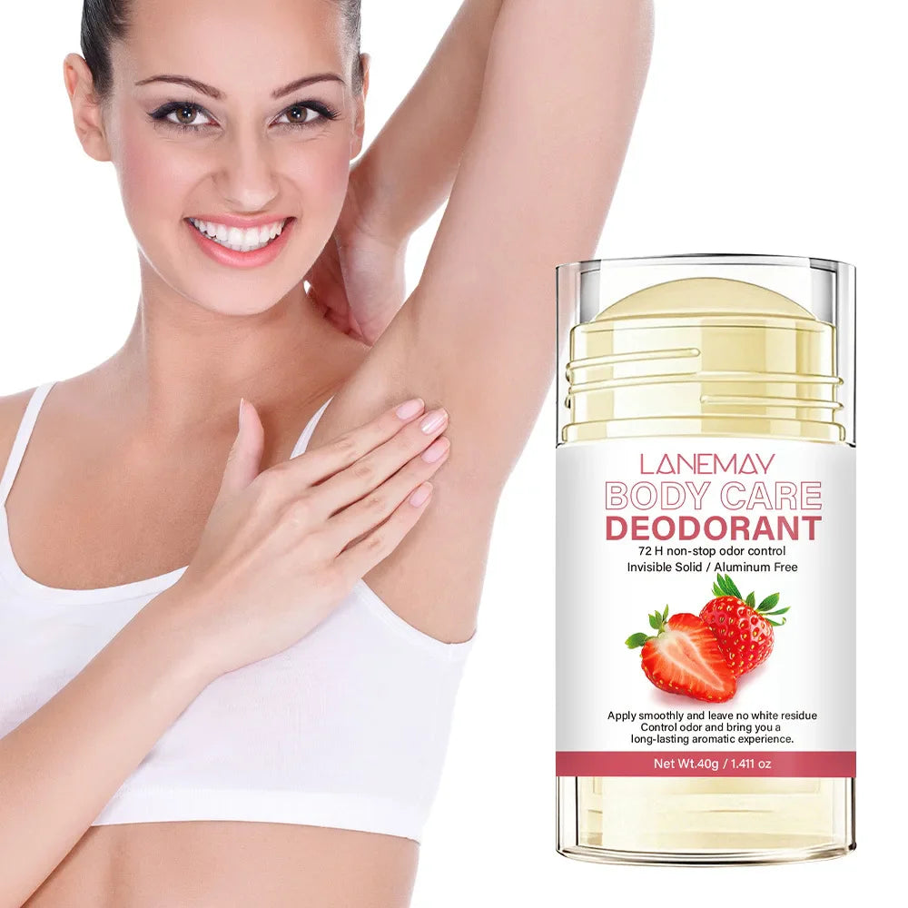 Lanemay Strawberry Deodorant – Aluminum-Free Invisible Solid