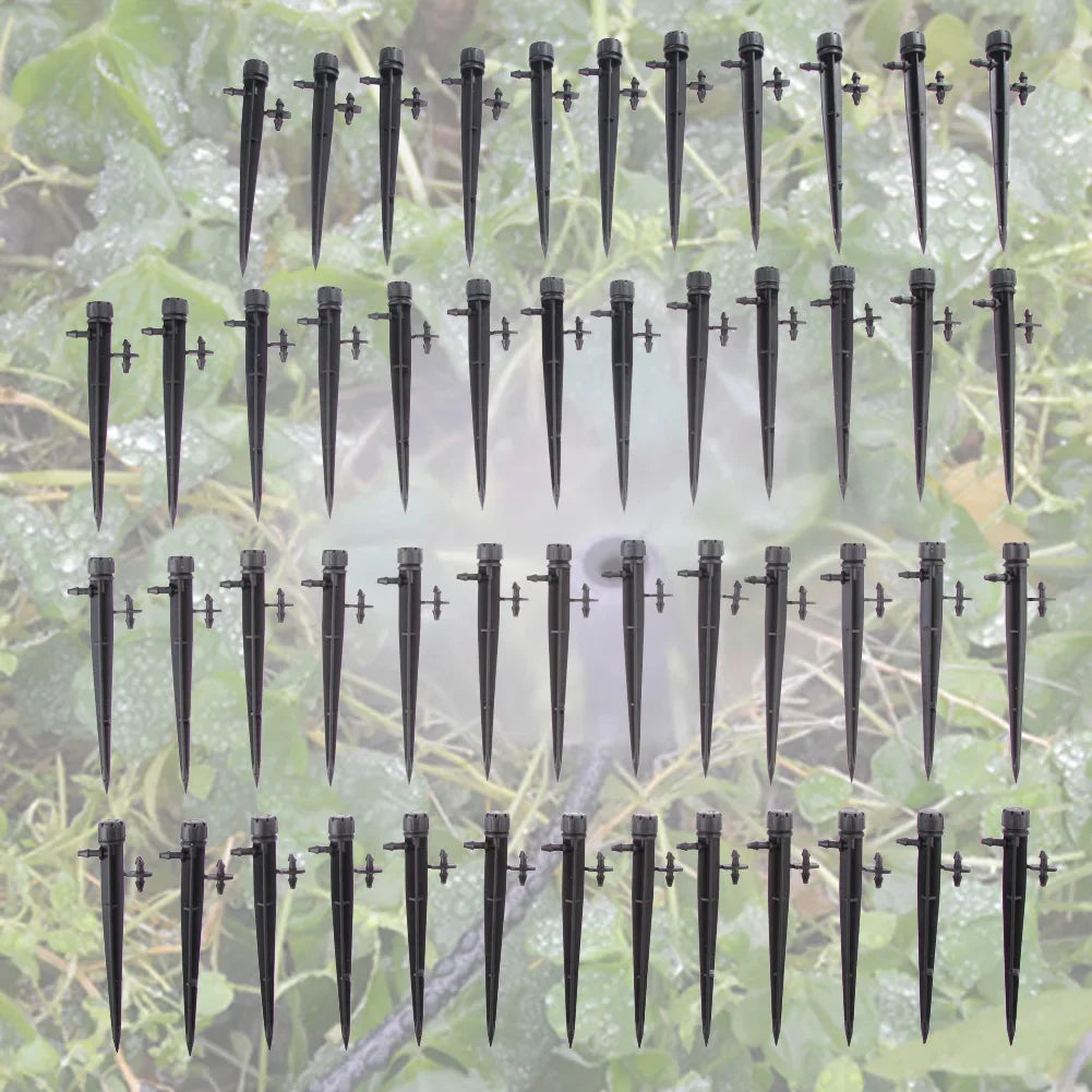 50x Adjustable 360° Drip Irrigation Emitters for Garden Peaceful Pleasures Health and Wellness france