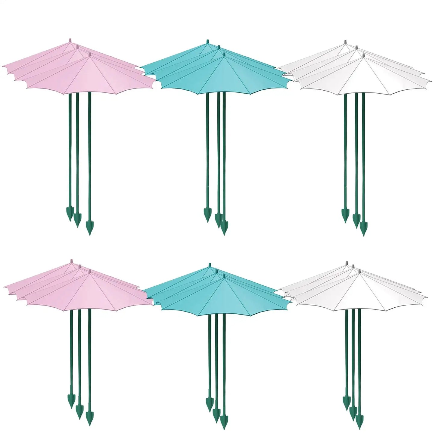 3-Pack Mini Plant Umbrellas – UV Sun Shade for Seedlings
