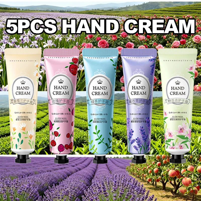 5-Piece Hand Cream Set – 5 Scents, Deep Hydration Gift