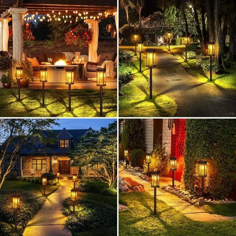Solar Garden Spike Lights | Vintage Edison Bulb Outdoor Path Lamp