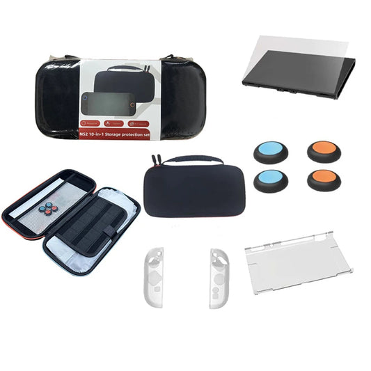Storage Travel Bag For Switch 2 PC Cover Grips Portable Carrying Protective Case Film Set For Switch 2 NS2 Game Peaceful Pleasures Health and Wellness Default Title