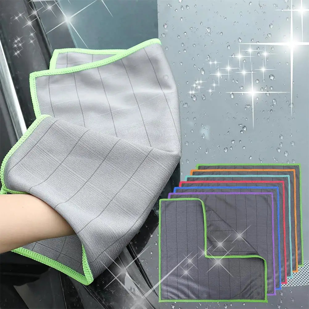 Lint Free Carbon Fiber Cleaning Cloth Glass Window Polishing Streak Free Miracle Easy Clean Rag Reusable for Kitchen Dish Peaceful Pleasures Health and Wellness