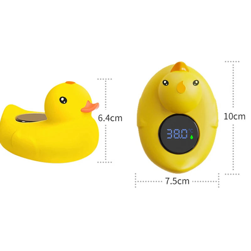 1PC Thermometer Little Yellow Duck Baby Bathtub Shower Water Thermometer Baby Safe Temperature Sensor Floating Waterproof Baby Peaceful Pleasures Health and Wellness