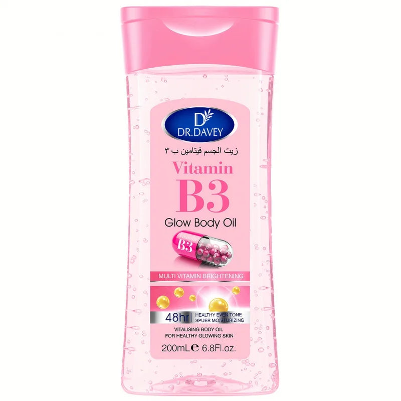 DR.DAVEY Vitamin B3 Glossy Body Oil 200ml – Nourishing Glow