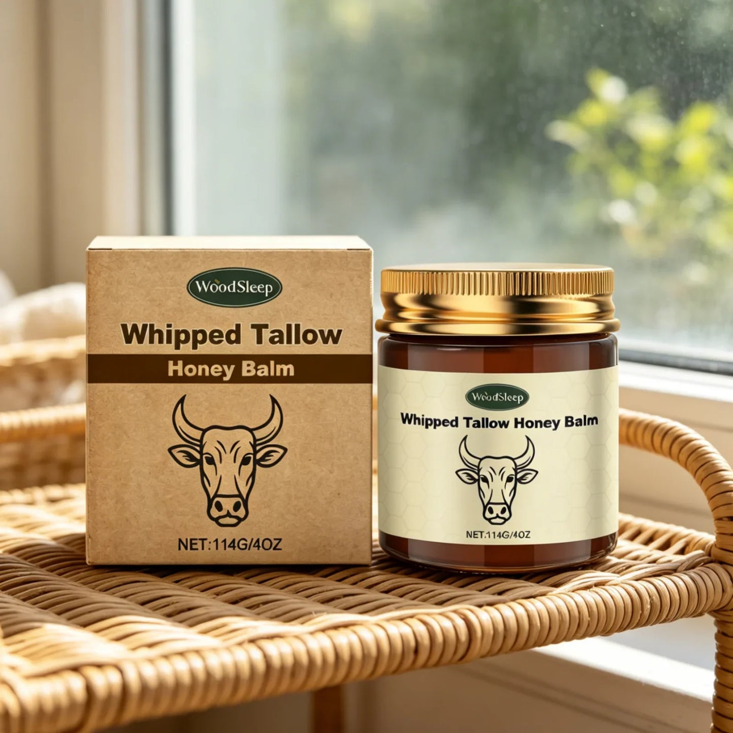 WoodSleep Whipped Tallow Honey Balm – Deep Skin Moisturizer