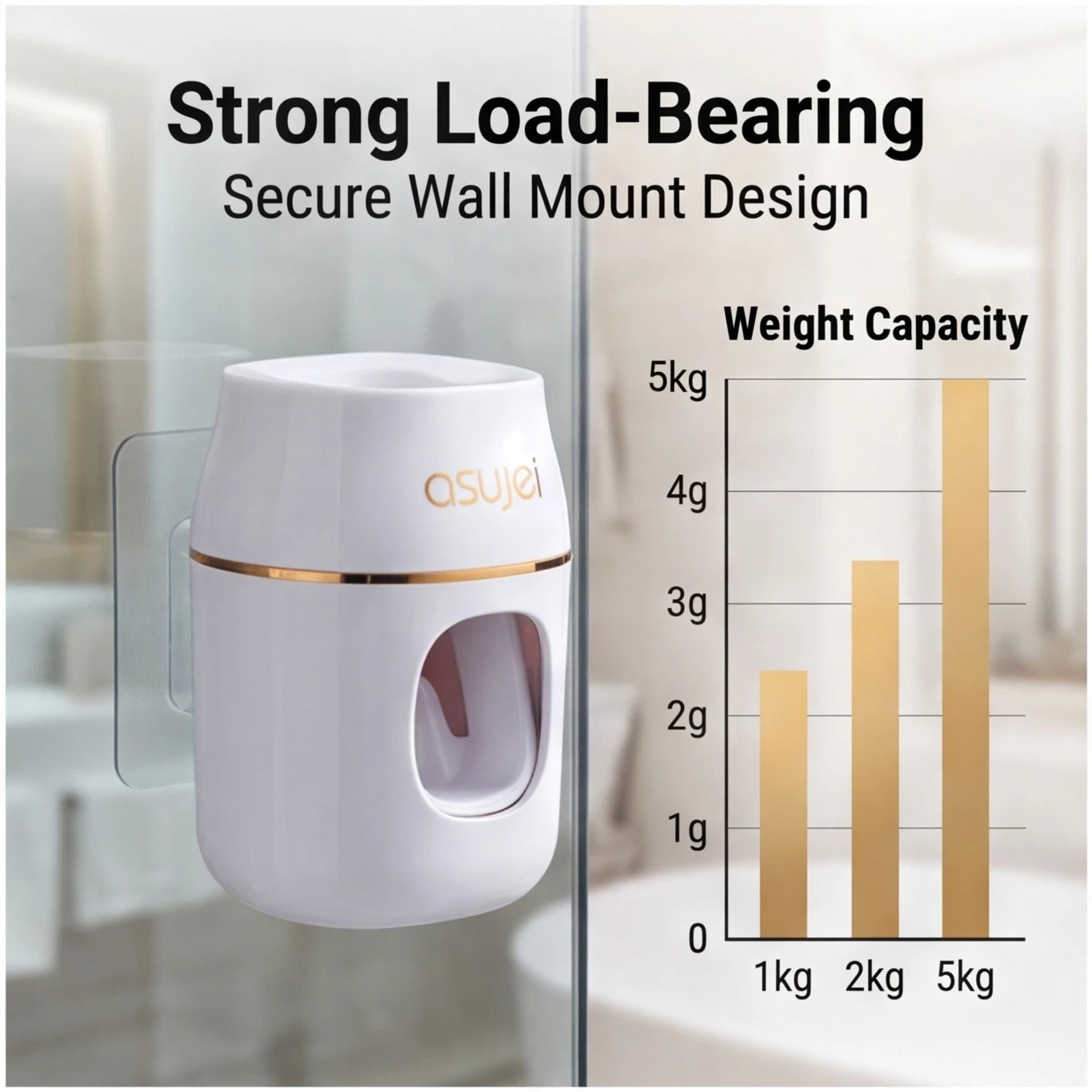 Wall-Mounted Automatic Toothpaste Dispenser & Storage Rack