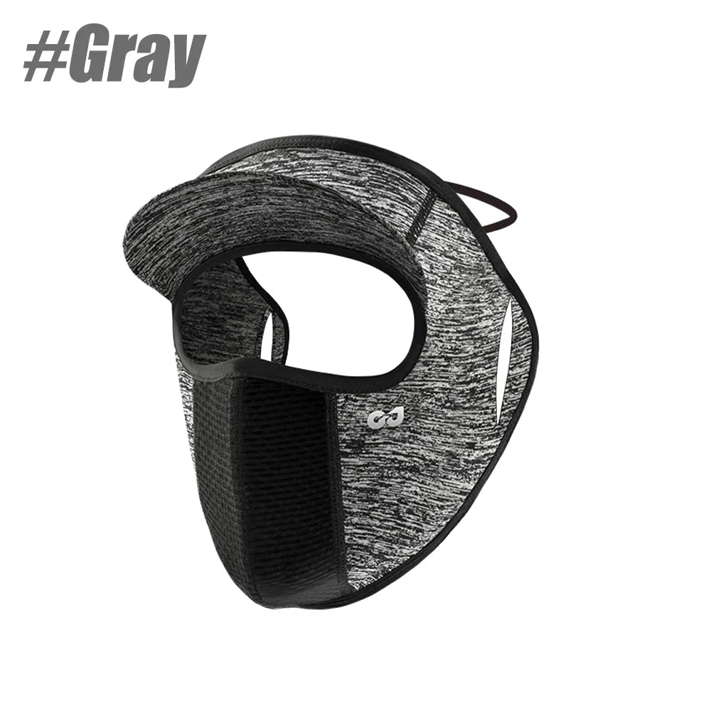 1PC UPF 50+ Full Face Sun Mask – Breathable UV Protection with Ponytail Hole, Lightweight & Cooling for Cycling, Hiking,Running Peaceful Pleasures Health and Wellness Gray-1PCS