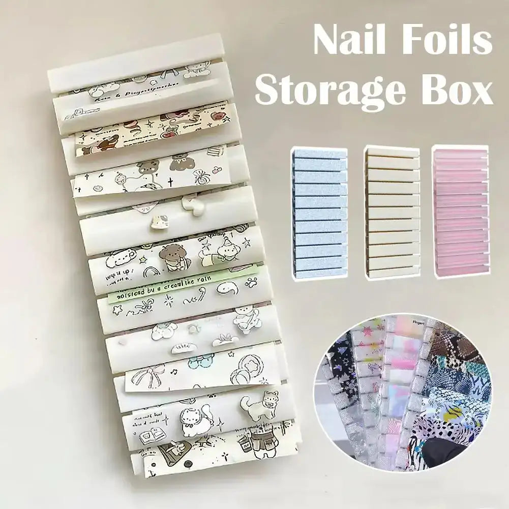 Nail Foil Roll Organizer Box – Dust-Proof Acrylic Storage Peaceful Pleasures Health and Wellness