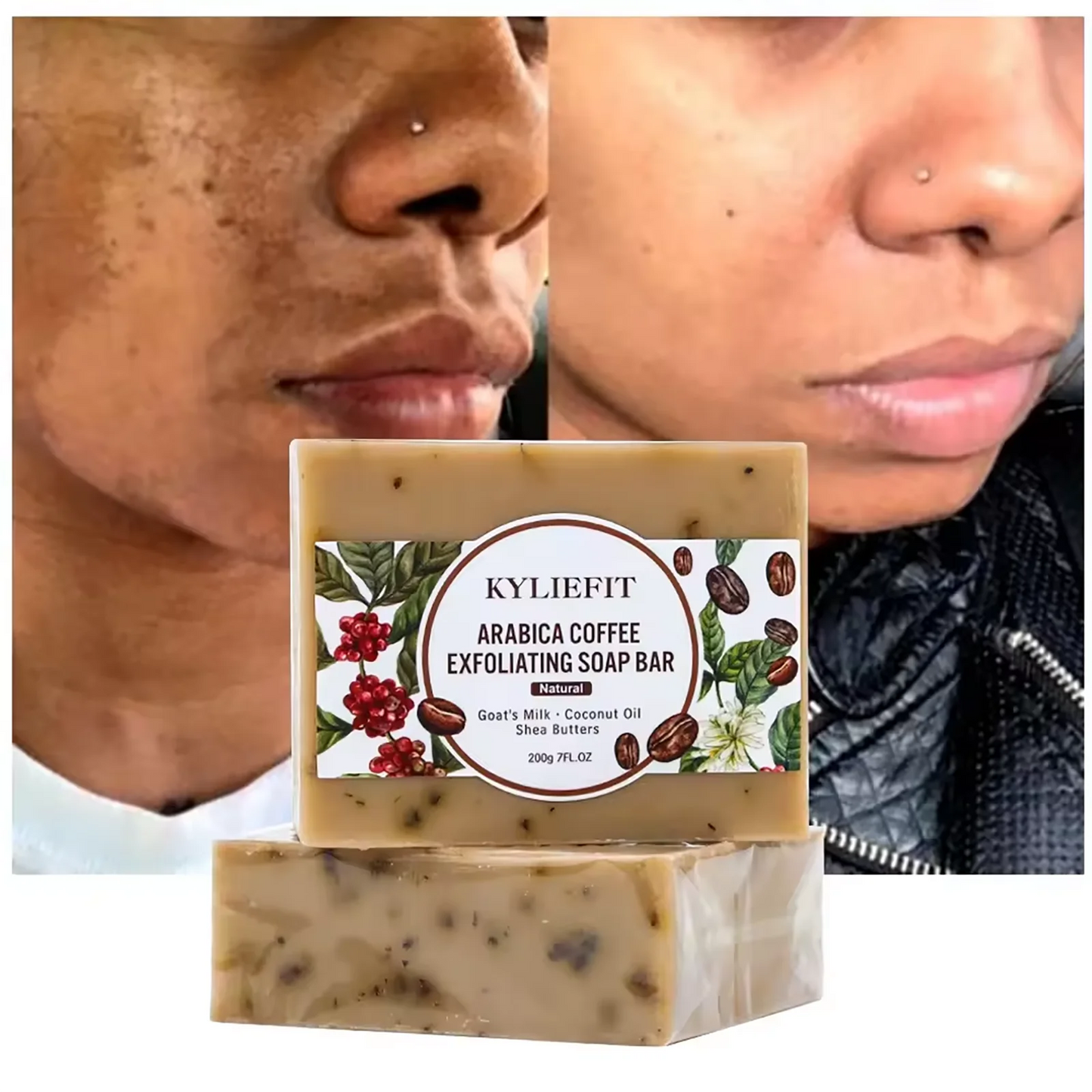 AILKE Arabica Coffee Exfoliating Soap | Coconut Oil & Shea Butter