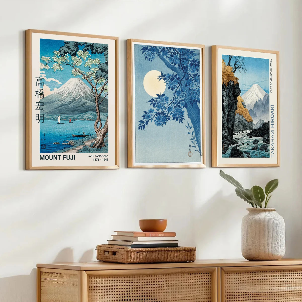 Mount Fuji Cherry Blossoms Canvas Wall Art | Japan Print