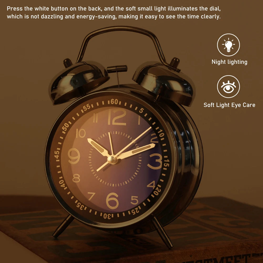 Twin-Bell Vintage Alarm Clock | Loud, Compact & Retro Vintage Alarm Clock Peaceful Pleasures Health and Wellness