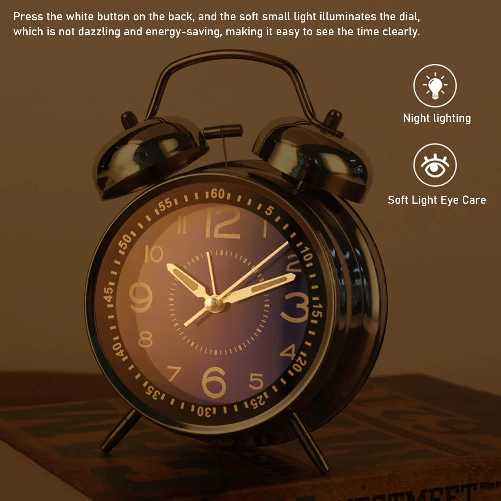 Twin-Bell Vintage Alarm Clock | Loud, Compact & Retro