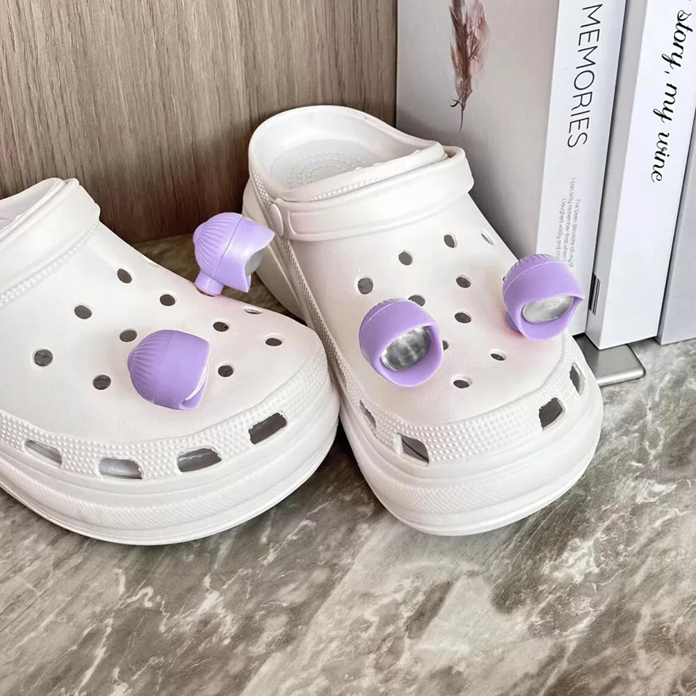 2pcs Hollowed-Out Shoes Lights Glowing Slipper Decoration Charm Headlights For Crocs Cloggs Shoe Headlight Waterprof Hiking Peaceful Pleasures Health and Wellness