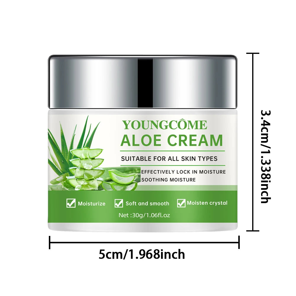 Aloe Vera Deep moisturizing cream, effectively locks in moisture and sooth skin, suitable for all skinall skin types, men and wo Peaceful Pleasures Health and Wellness 30g