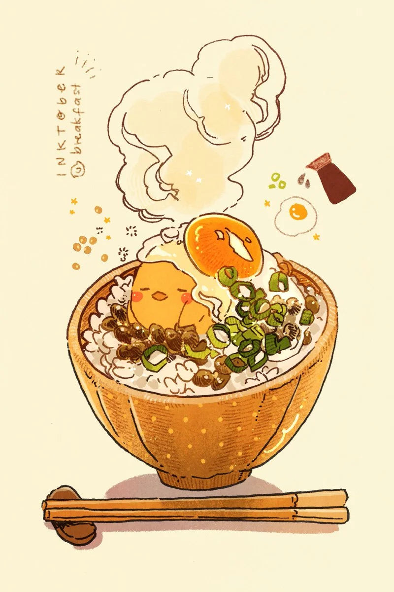 Kawaii Japan Ramen Sushi Vintage Canvas Wall Art Poster