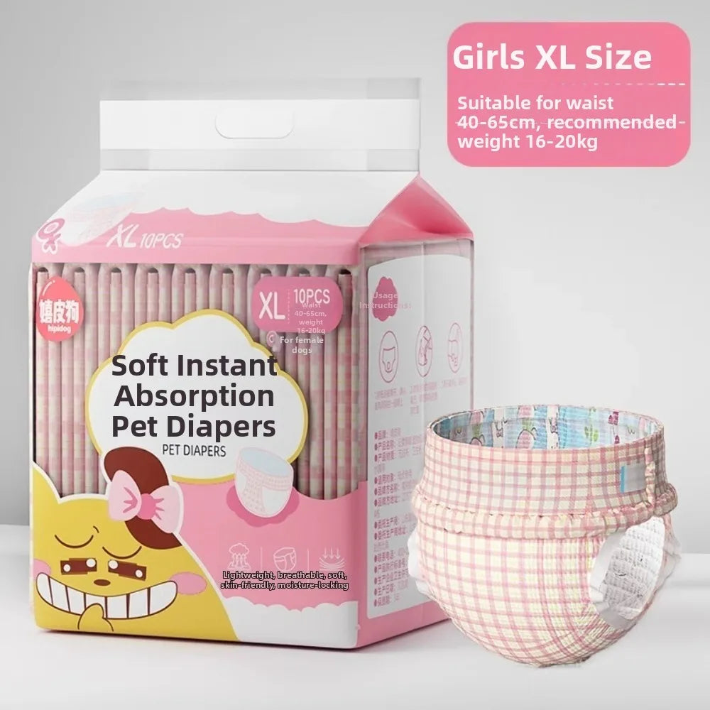 10-Pack Disposable Dog Diapers | Leakproof & Breathable Nappies