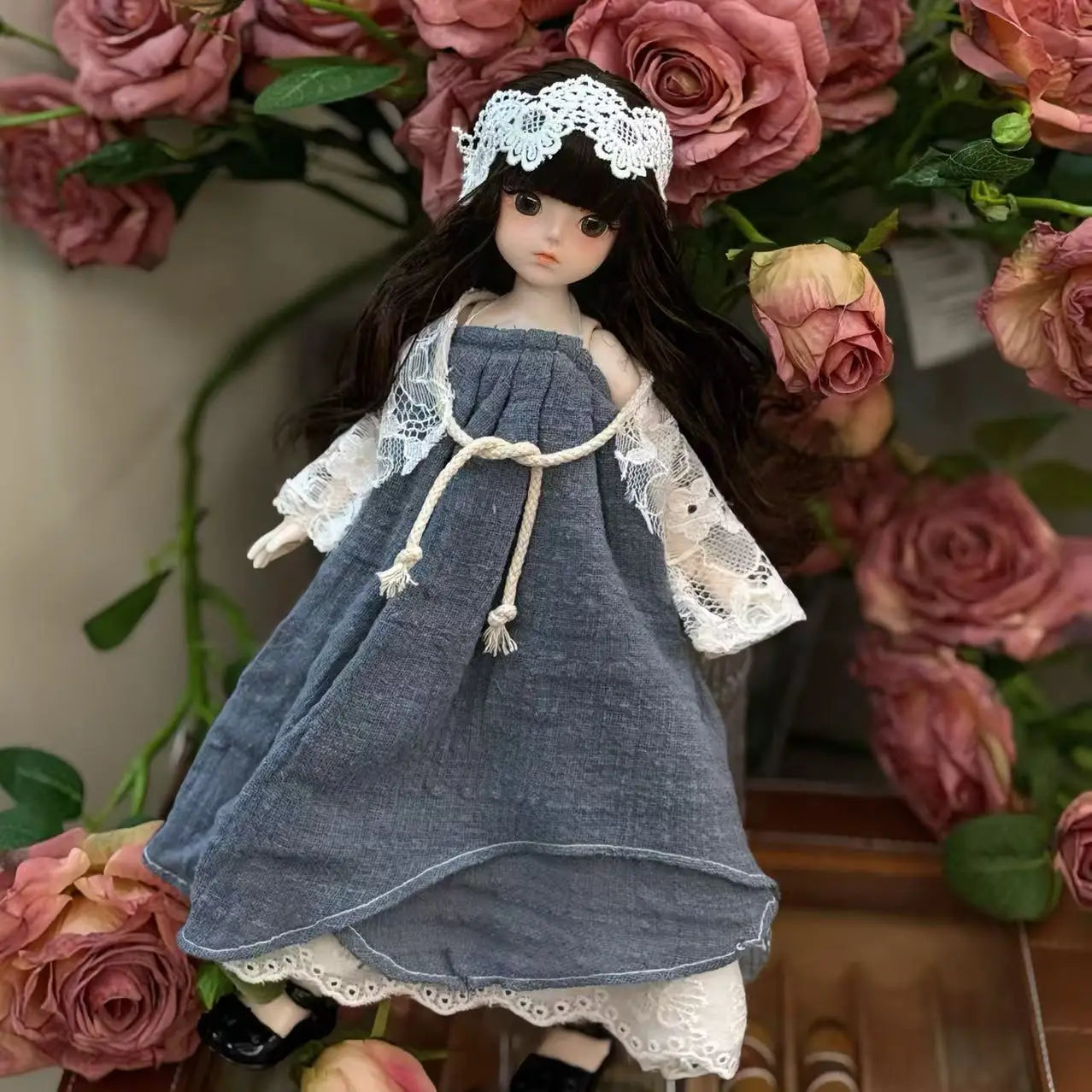 30cm 6-Point BJD Multi-Joint Doll Toy - Cute Doll Dress Set With Removable Outfits For BJD Dolls Collectible Fashion Doll Access Peaceful Pleasures Health and Wellness