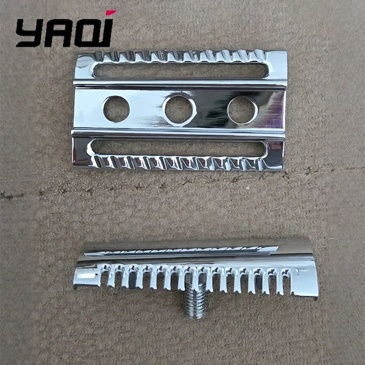 2026 YAQI Top Selling Top Aggressive Chrome Color Double-edged Mens Slant Safety Razor Head Replacement Accessory Peaceful Pleasures Health and Wellness